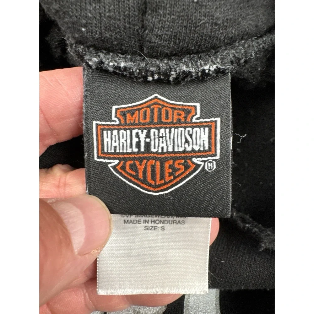 Harley Davidson Flames Hoodie Small Black Live Free Ride Free Onalaska WI